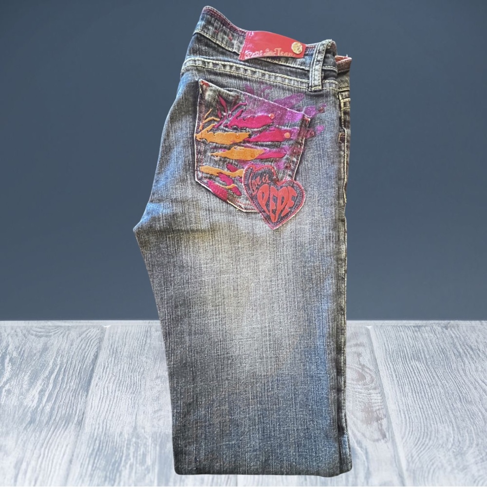 Women’s Pepe Jeans Painted Love Is Pepe Theme Size 28 (Originally $165)